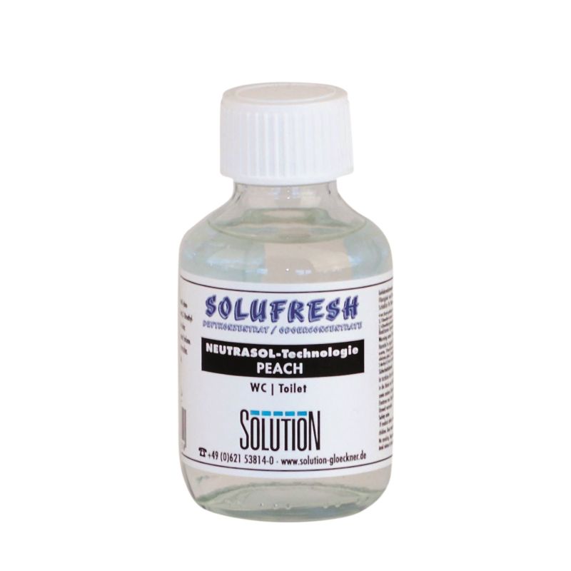 Solufresh Duftkonzentrat Neutrasol Peach, Bad/WC, 4 Flaschen + Vliesträger, weiß, 4 x 100 ml