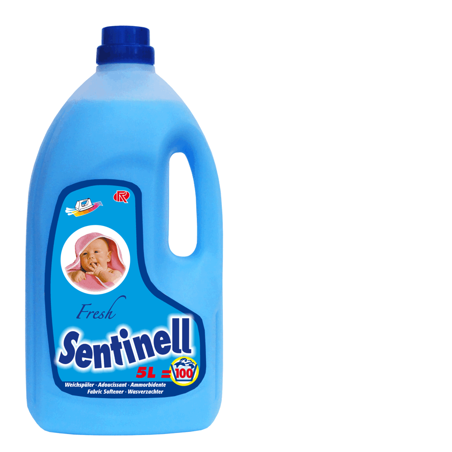 Sentinell Fresh Weichspüler-Konzentrat, für Wolle und Feines, 5 Liter Henkelflasche, blau, 5 Liter