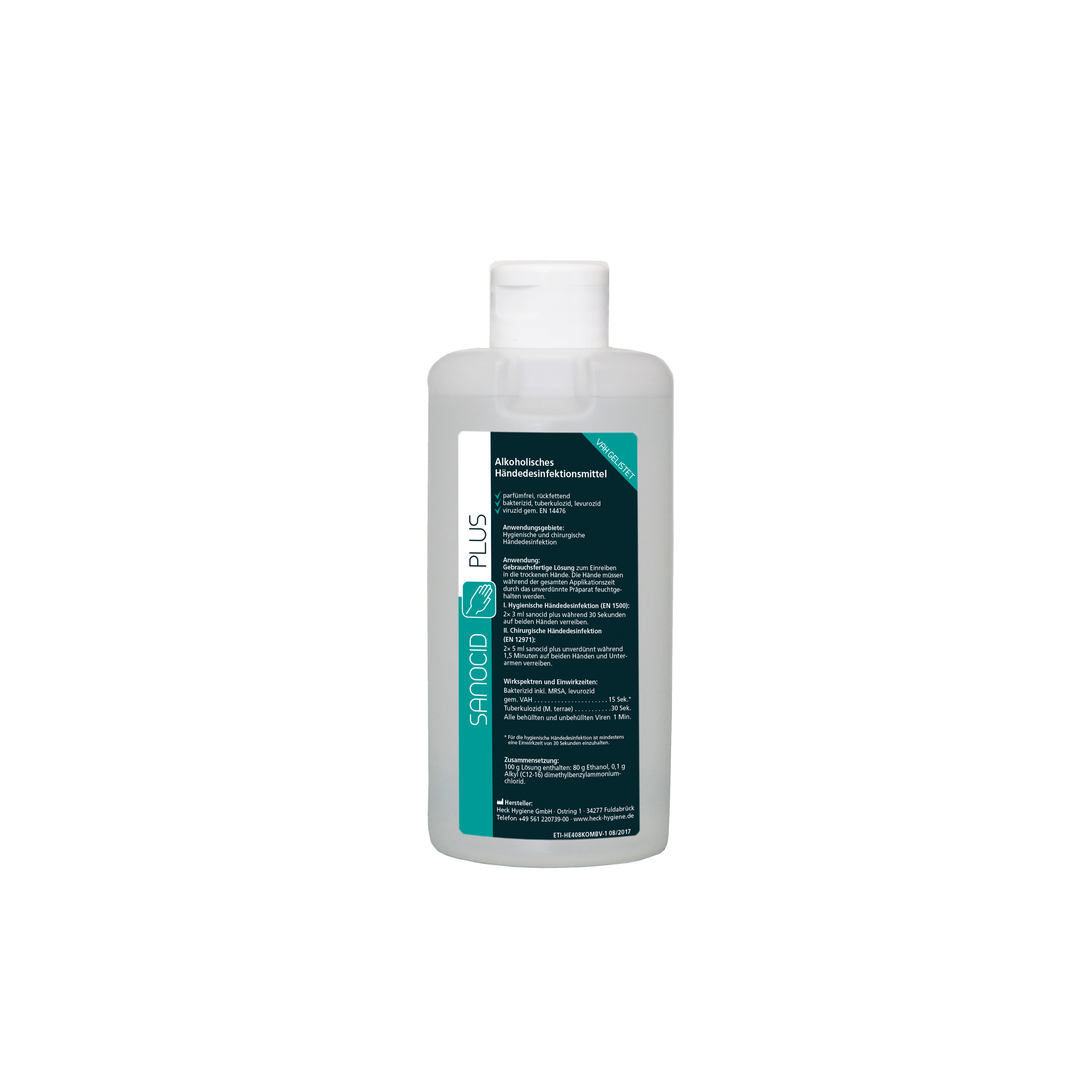 Sanocid Plus Händedesinfektion, viruzid, 1 Spenderflasche, 500 ml