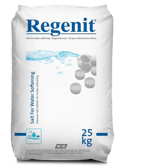 Regenit Regeneriersalz-Tabletten, nach DIN EN973, Broxetten, weiß, 25 kg