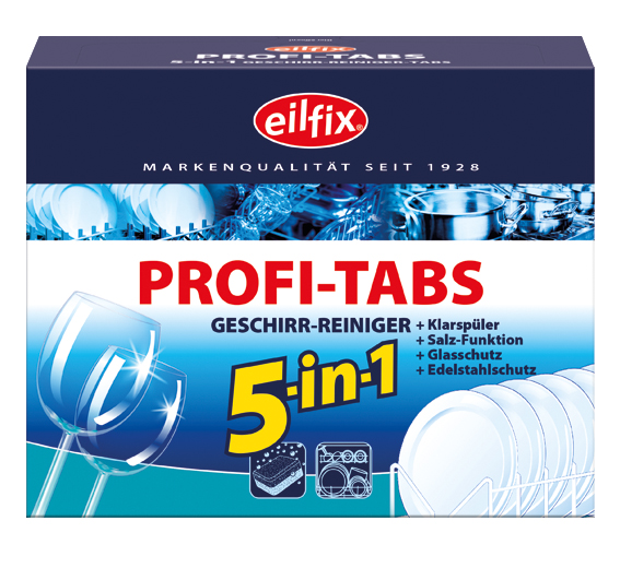 eilfix Profi Geschirr-Reiniger Tabs 5 in 1, 50 Stück/Packung, 1 kg