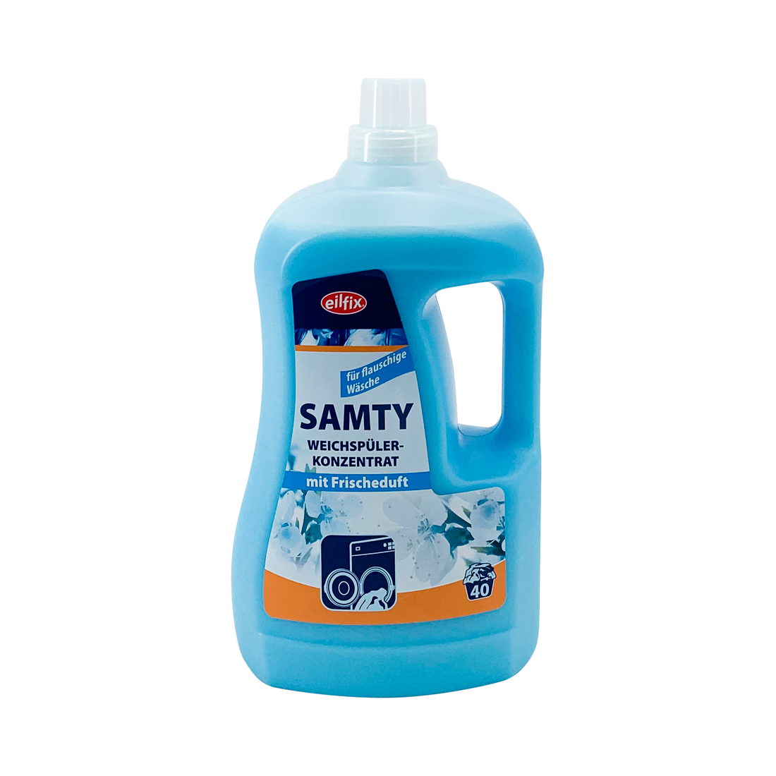 eilfix Samty Weichspüler-Konzentrat, für Wolle und Feines, 2 Liter Henkelflasche, blau, 2 Liter