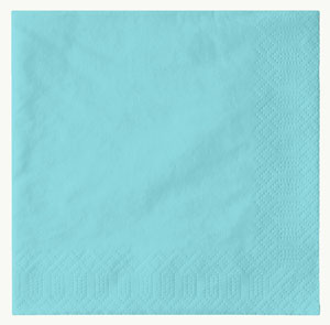 Duni Zelltuch Serviette, 33x33 cm, 3-lg., mint blue, 1/4 Falz, 4 x 250 Stück/Karton
