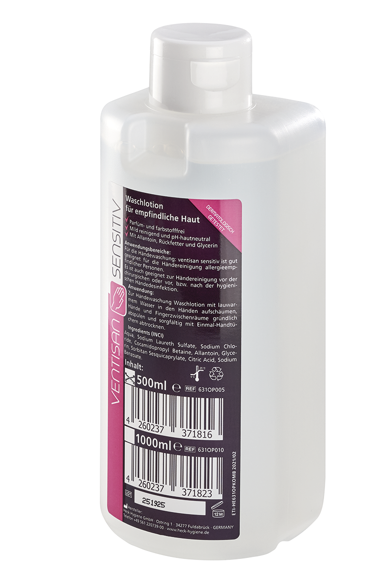 Ventisan Sensitive Waschlotion parfümfrei, 1 Spenderflasche, 500 ml
