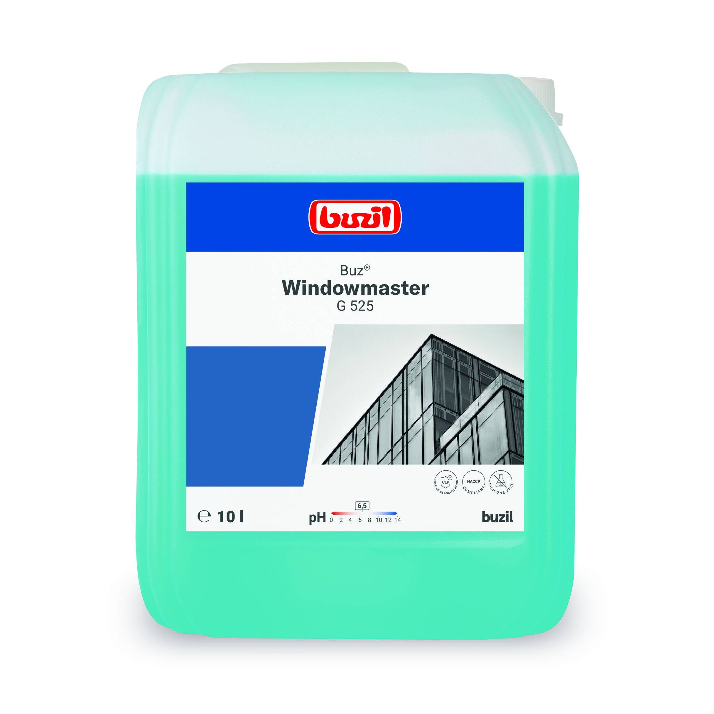 Buzil Buz Windowmaster G525, 10 Liter Kanister, Glas- und Fensterreiniger - Konzentrat