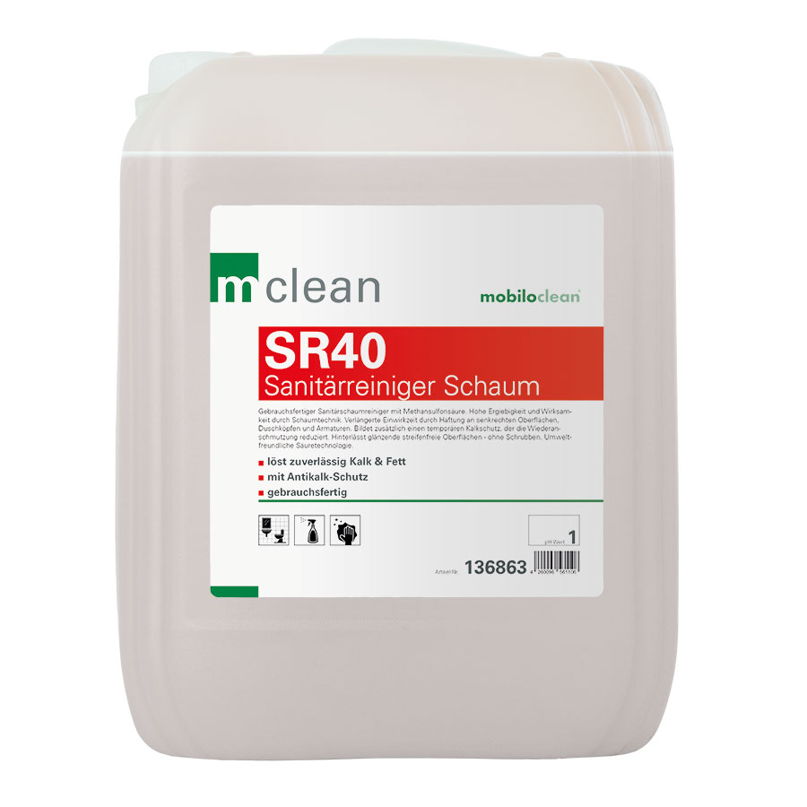 mclean SR40 Sanitärreiniger Schaum, gebrauchsfertig, 10 Liter Kanister