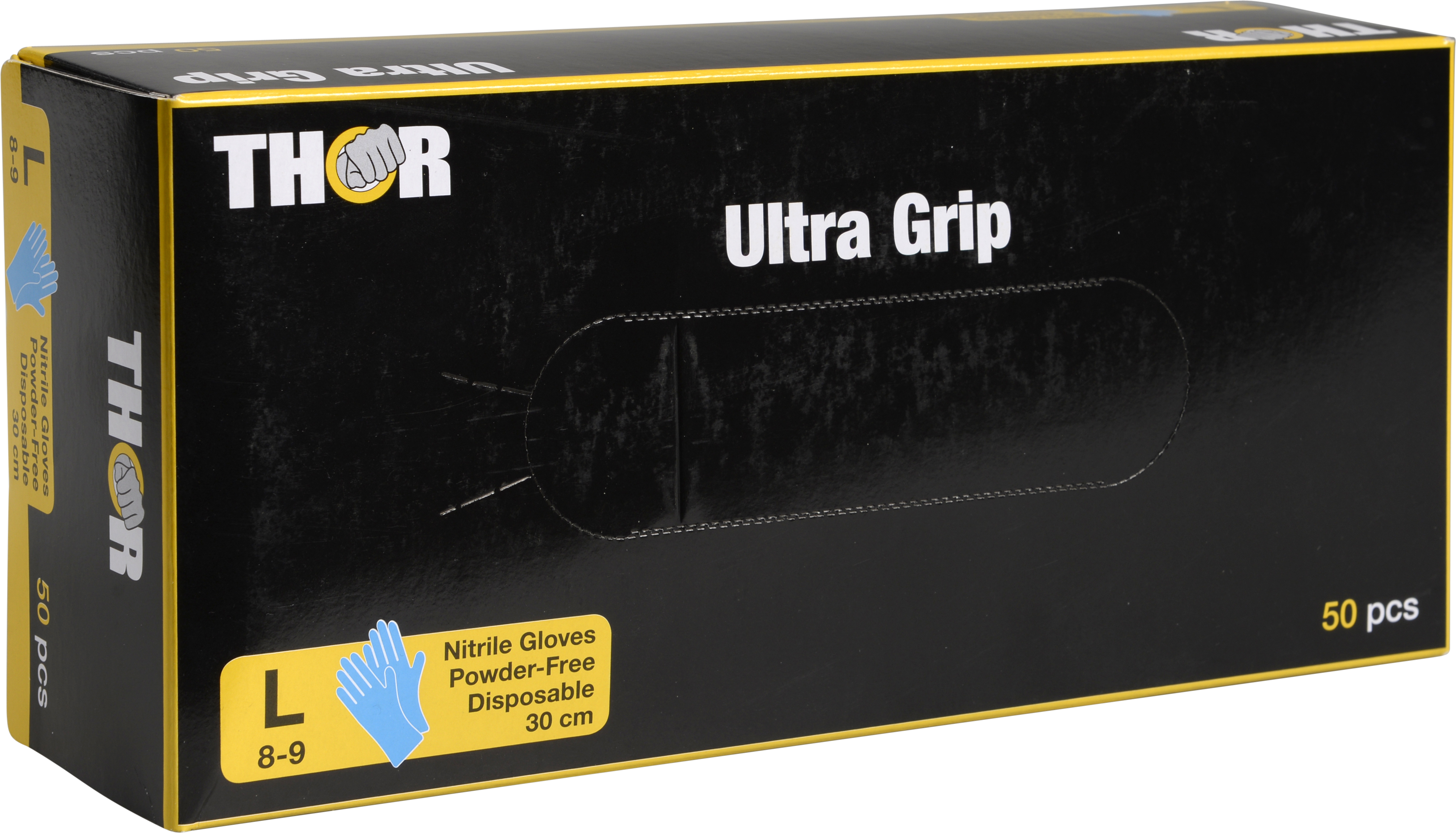THOR Ultra Grip Nitrilhandschuh, blau, Gr. L, 0,15 mm, 300 mm Schaft, 10 Boxen á 50 Stück