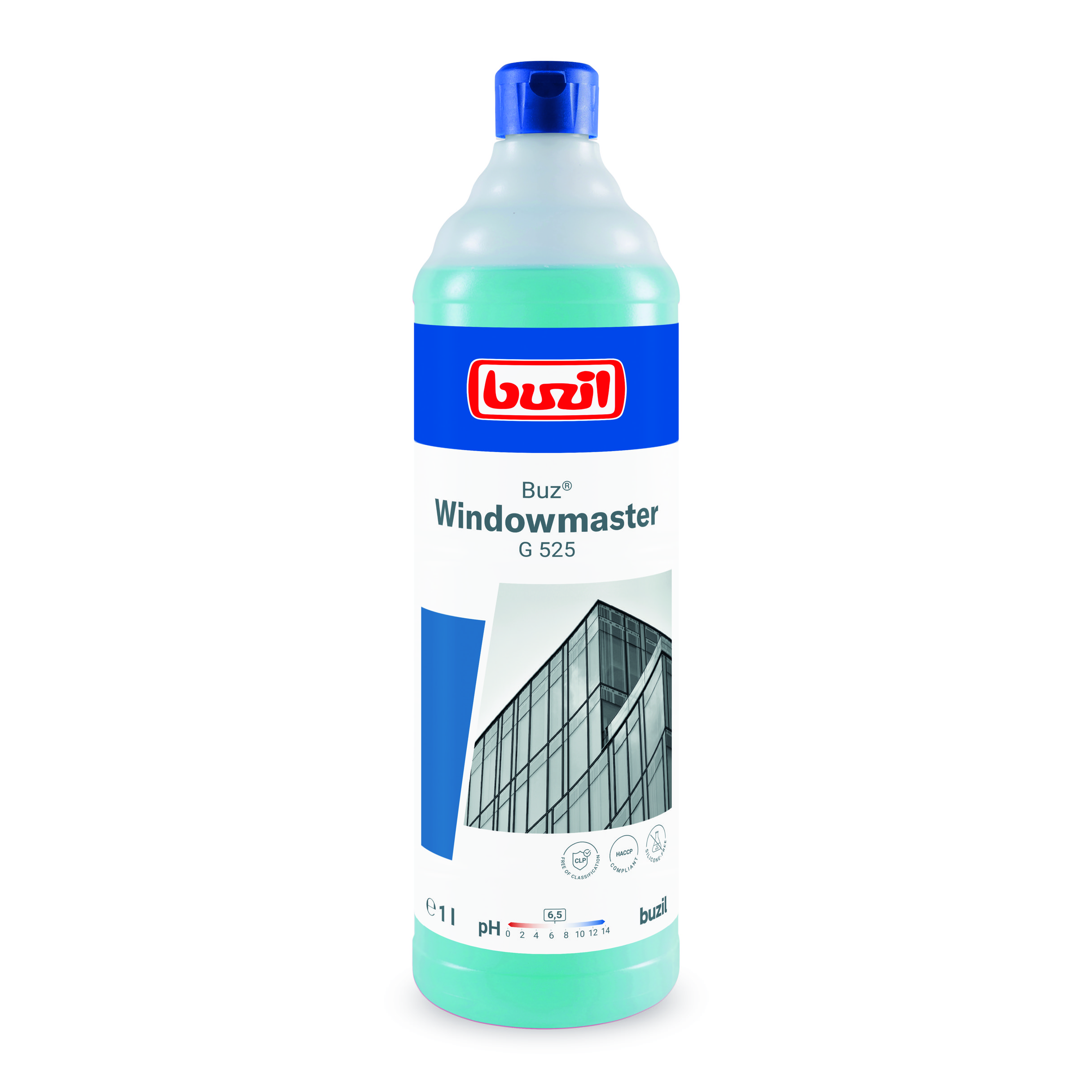 Buzil Buz Windowmaster G525, 1 Liter Flasche, Glas- und Fensterreiniger - Konzentrat