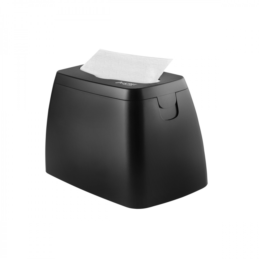 Lucart Professional L-One S-Table, schwarz, Spender für Z-gefaltete Servietten 16x24 cm
