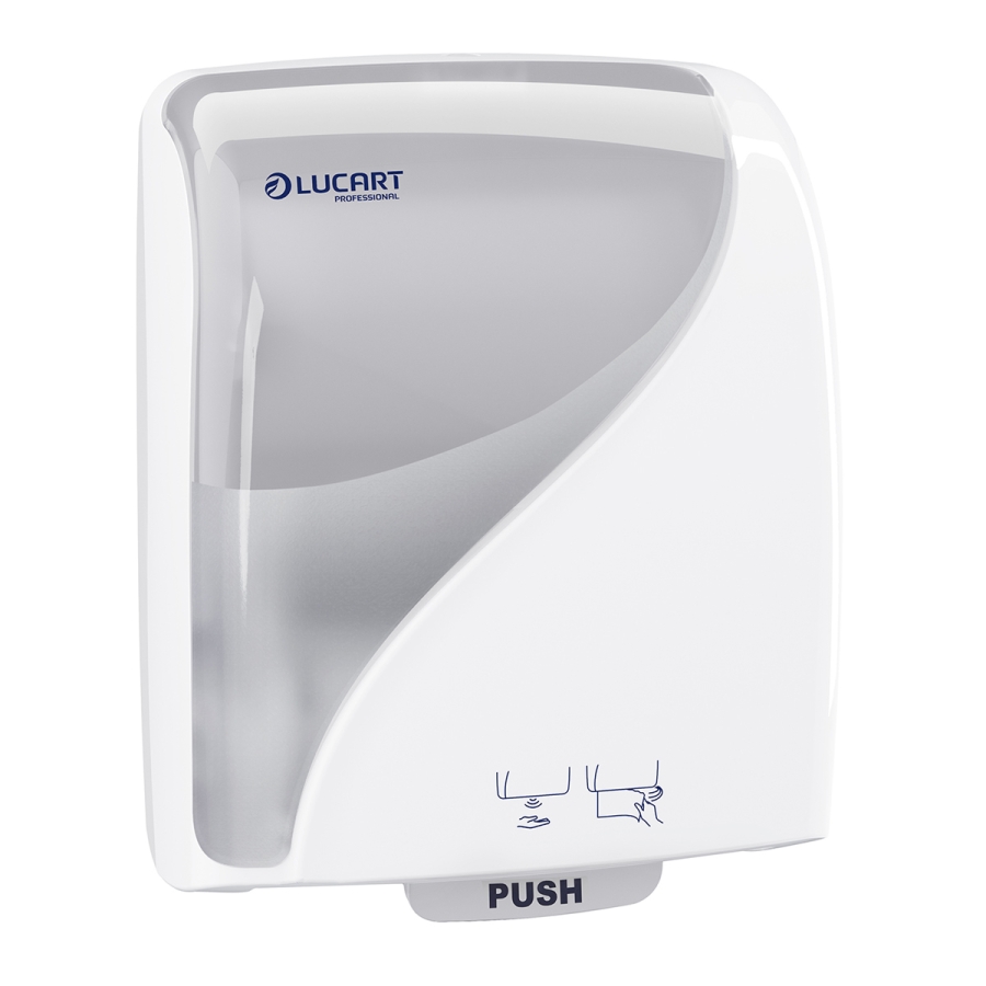 Lucart Prof. Identity Handtuchrollenspender, Sensor, weiß, (HxBxT) 381 x 290 x 223 mm