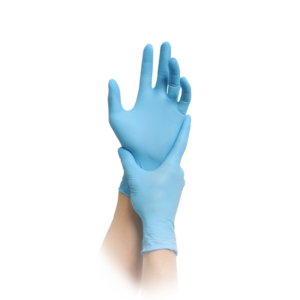 MaiMed-solution 100 blue Nitril Handschuh Größe XXL, 10 x 100 Stück, puderfrei, blau, Gr. XXL