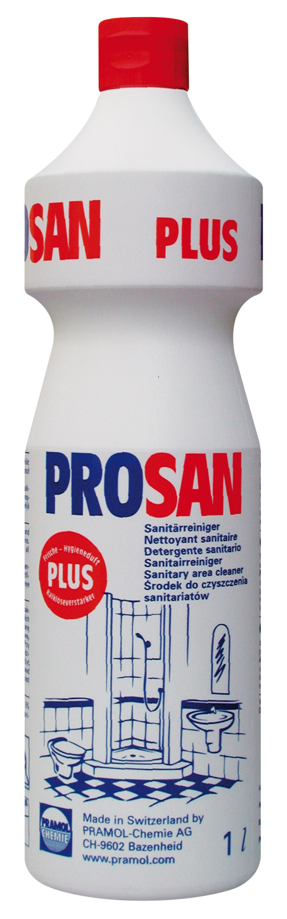 Pramol PROSAN PLUS Sanitärreiniger, rot, 1 Liter