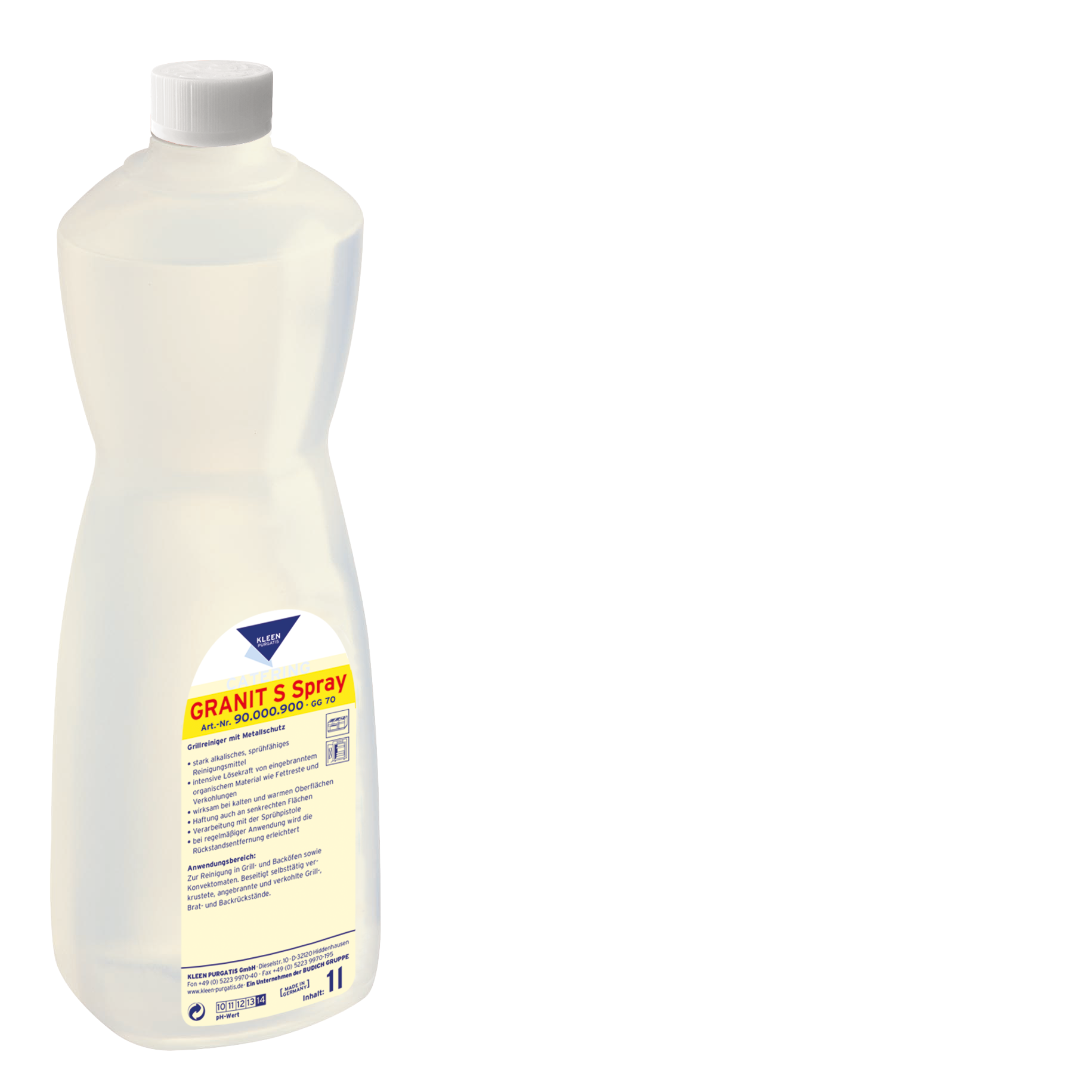 Kleen Granit S Spray, Grillreiniger mit Metallschutz, 1 Liter Flasche