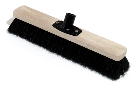 Saalbesen Holz, mit Power Stick Stielhalter, Besteckung: Naturhaar, 40 cm