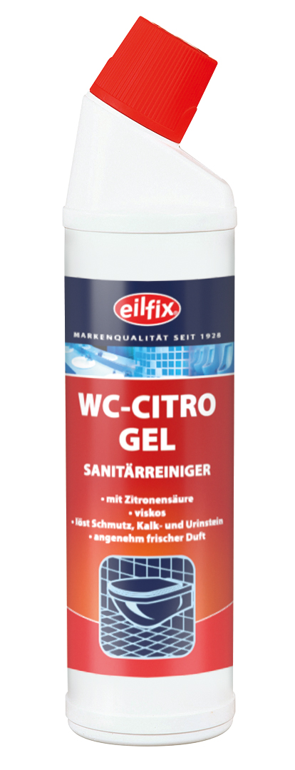eilfix WC-Citro Gel Sanitärreiniger, Schräghalsflasche, 1 Flasche, 750 ml