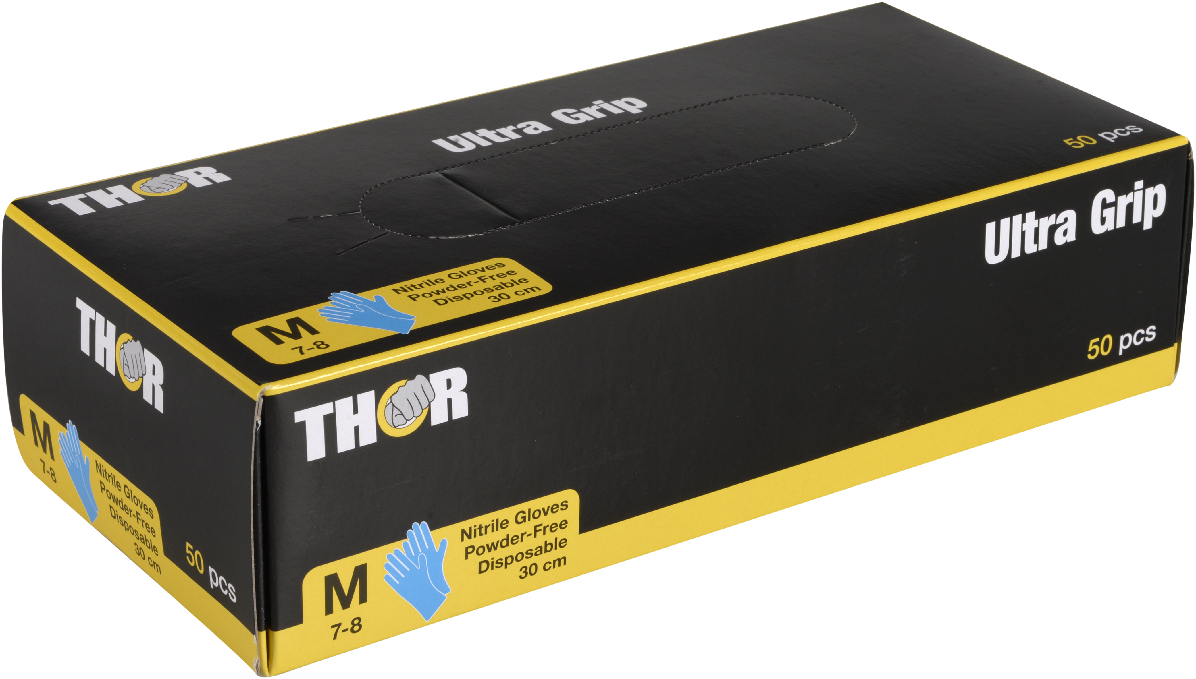 THOR Ultra Grip Nitrilhandschuh, blau, Gr. M, 0,15 mm, 300 mm Schaft, 10 Boxen á 50 Stück