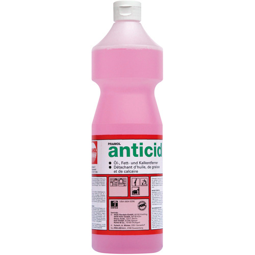 Pramol Anticid, Öl-, Fett und Kalkentferner, 1 Flasche, rot, 1 Liter