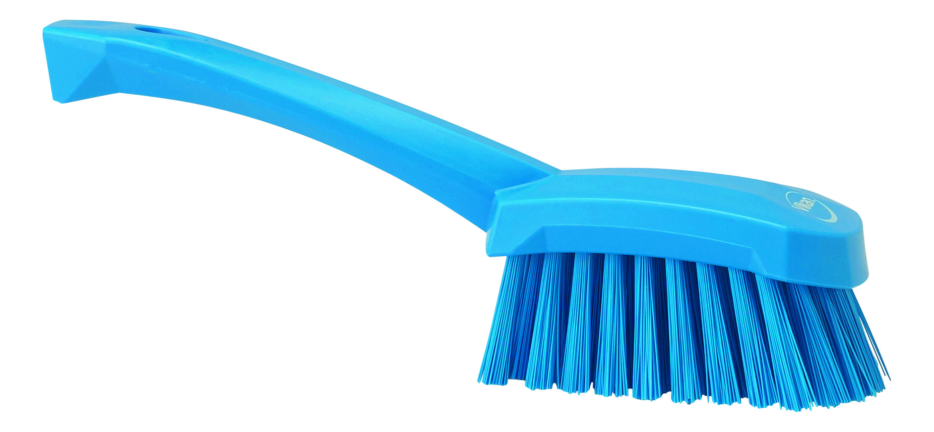 Vikan Handbürste mit kurzem Stiel, hart, Länge: 270 mm, blau
