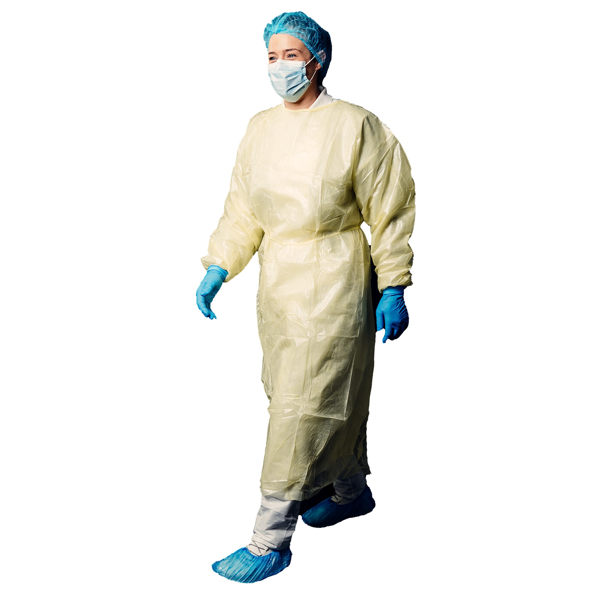 Med-Comfort Vlieskittel mit PE-Beschichtung, gelb, Größe L-XL, 138x138cm, 10 Stück/Packung Med-Comfort Vlieskittel mit PE-Beschichtung, gelb, Größe L-XL, 138x138cm, 10 Stück/Packung