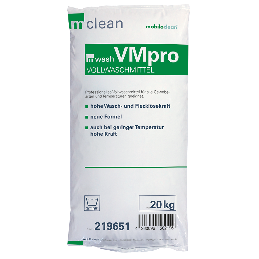 mwash VMpro Vollwaschmittel, phosphatfrei, 20 kg Sack