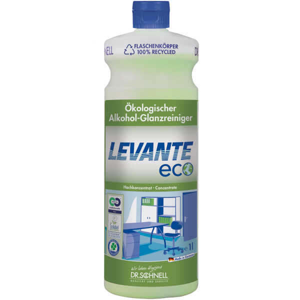 Dr. Schnell Levante Eco, Ökologischer Alkoholreiniger, 1 Liter Flasche