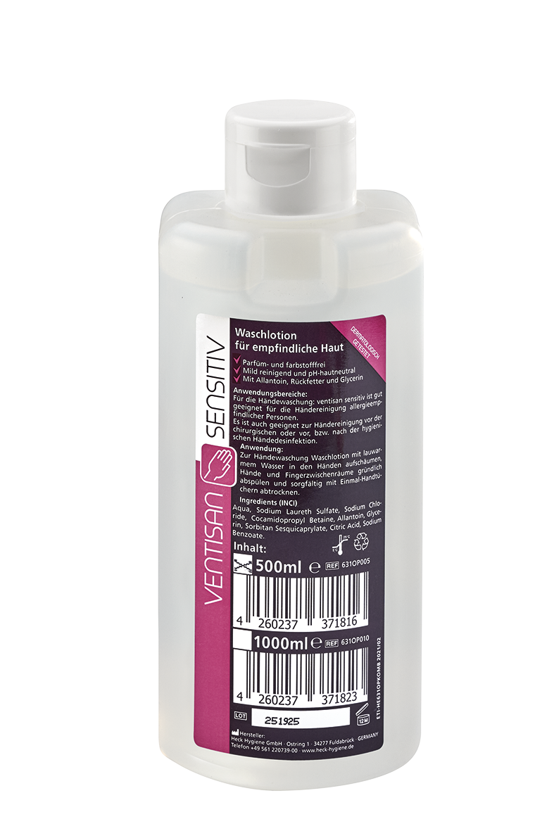 Ventisan Sensitive Waschlotion parfümfrei, 1 Spenderflasche, 500 ml