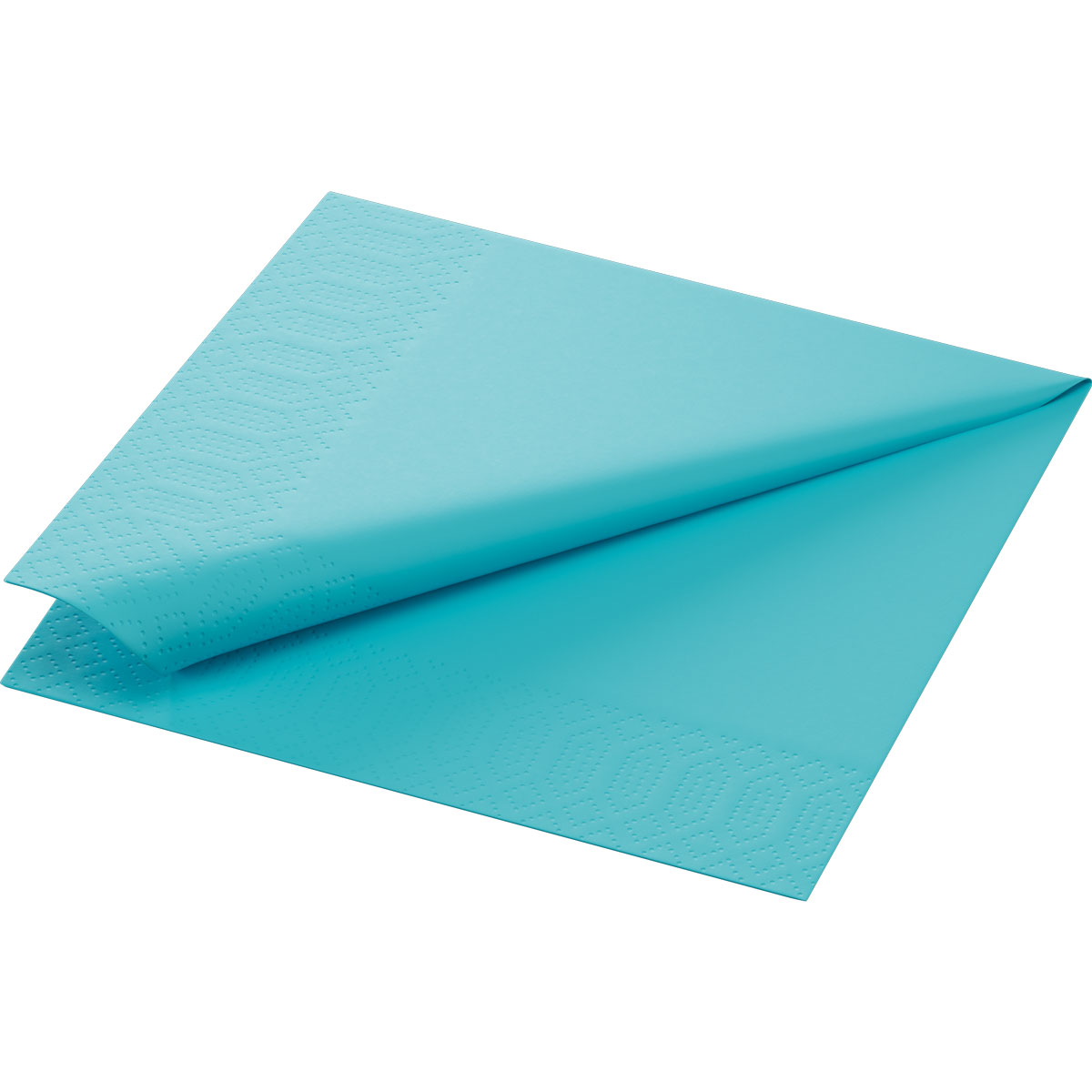 Duni Zelltuch Serviette, 33x33 cm, 3-lg., mint blue, 1/4 Falz, 4 x 250 Stück/Karton