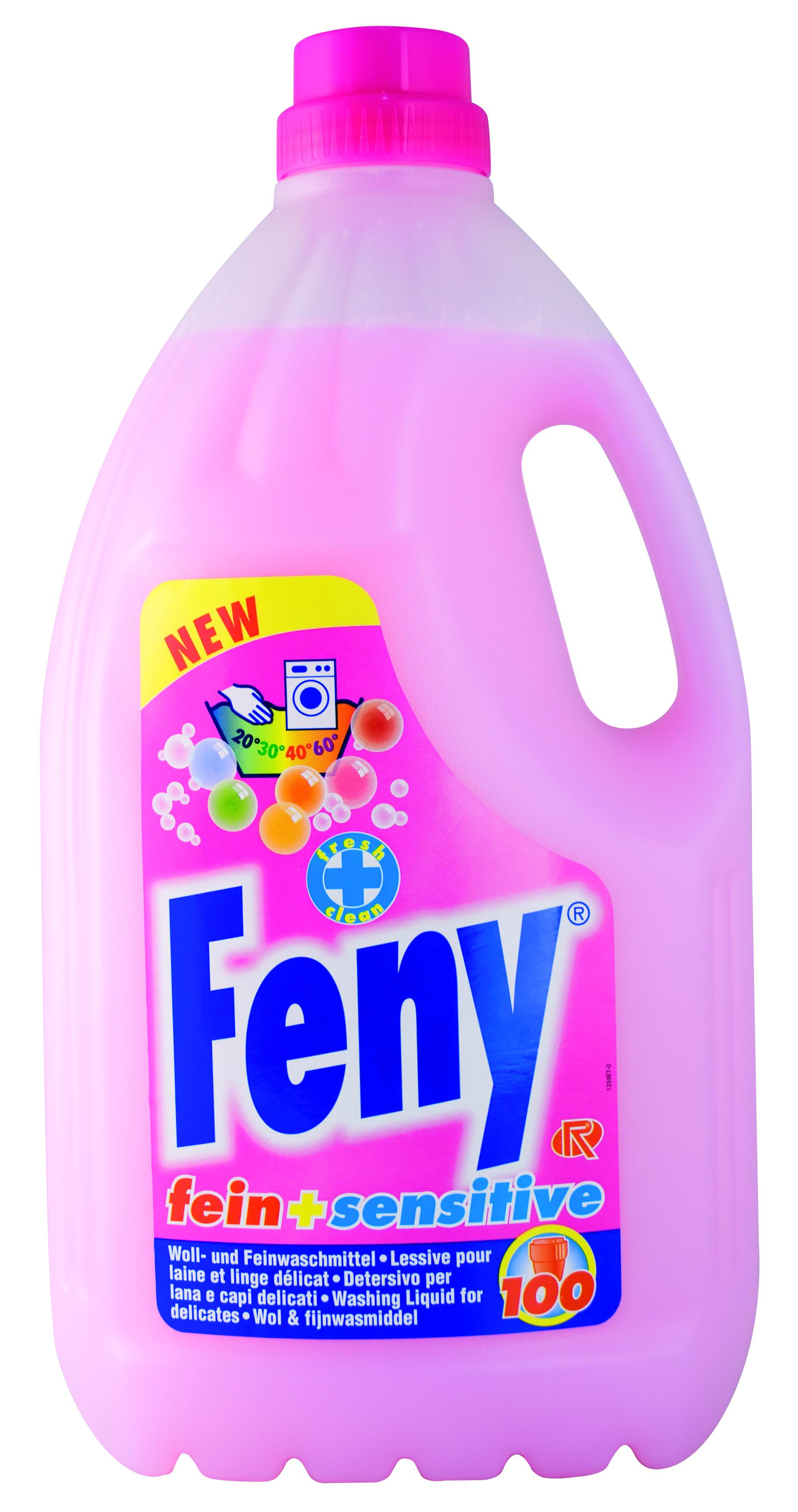 Feny Fein - und Colorwaschmittel flüssig, für Feines und Buntes, Henkelflasche, Pink, 4 Liter