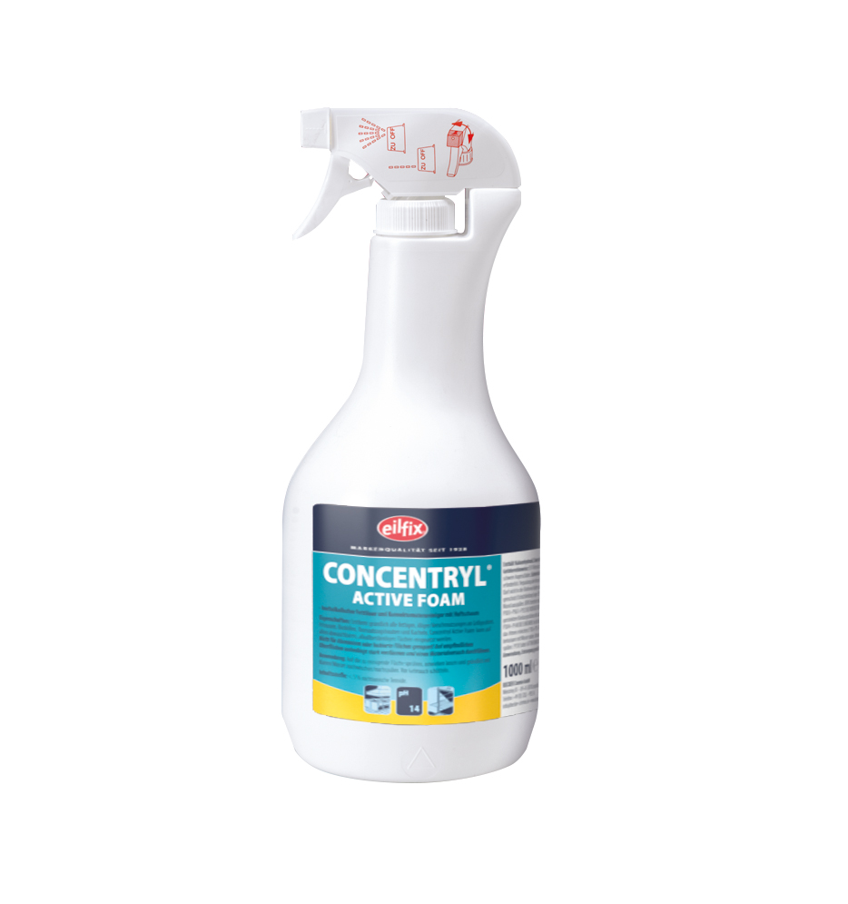 eilfix Concentryl Active Foam, 1000 ml Sprühflasche, Grill-/Backofenreiniger, 12 Flaschen/Karton, 1 Liter