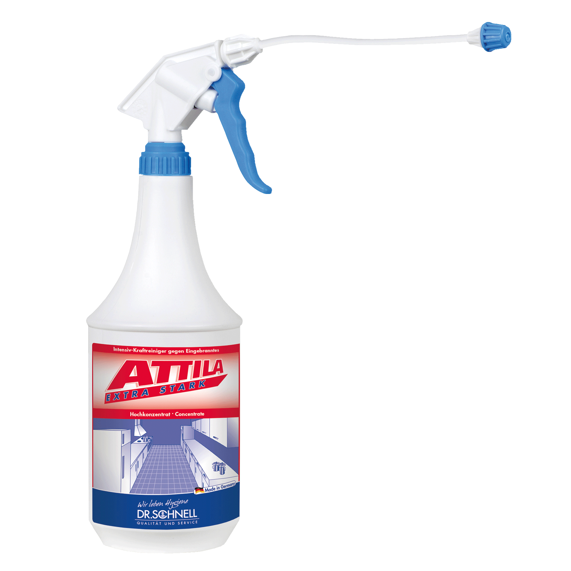 Dr. Schnell Attila Extra Stark, Intensiv-Kraftreiniger gegen Eingebranntes, 1 Liter Flasche