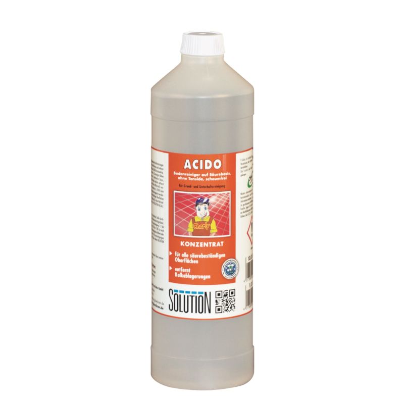 Acido Bodenreiniger, Steingrundreiniger, tensidfrei, sauer, 1 Flasche, klar, 1 Liter