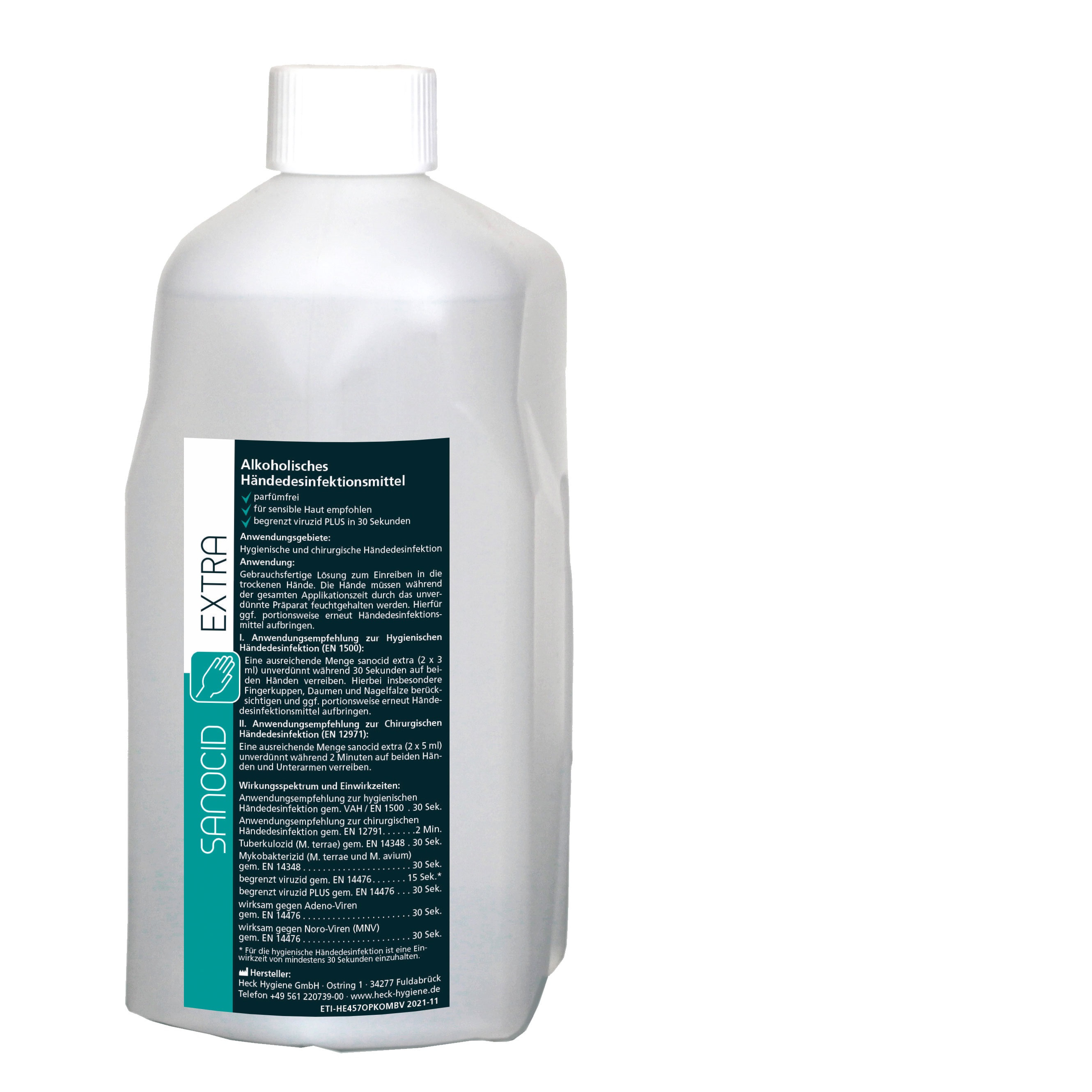 Sanocid Extra Händedesinfektion, begrenzt viruzid PLUS, 1 Spenderflasche, 1000 ml Flasche 