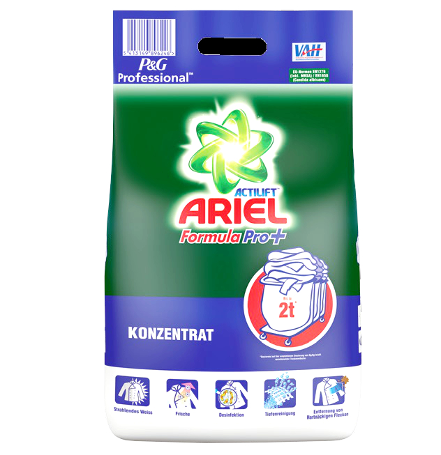 ARIEL Formula Pro+, Desinfektionswaschmittel, VAH-gelistet, weiß, 13 kg