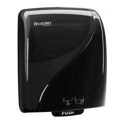 Lucart Prof. Identity Handtuchrollenspender, Sensor, schwarz, (HxBxT) 381 x 290 x 223 mm