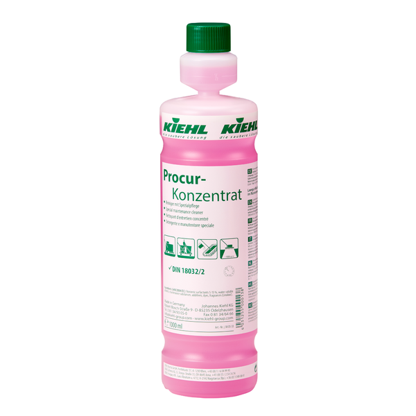 Kiehl Procur-Konzentrat, Reiniger mit Spezialpflege, 1 Liter Flasche, 6 Flaschen/Karton  
