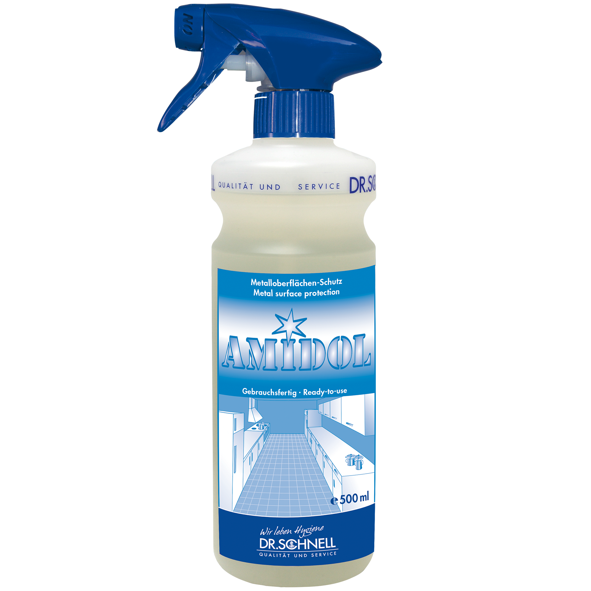 Dr. Schnell Amidol, Edelstahloberflächen-Schutz, 500 ml Sprühflasche