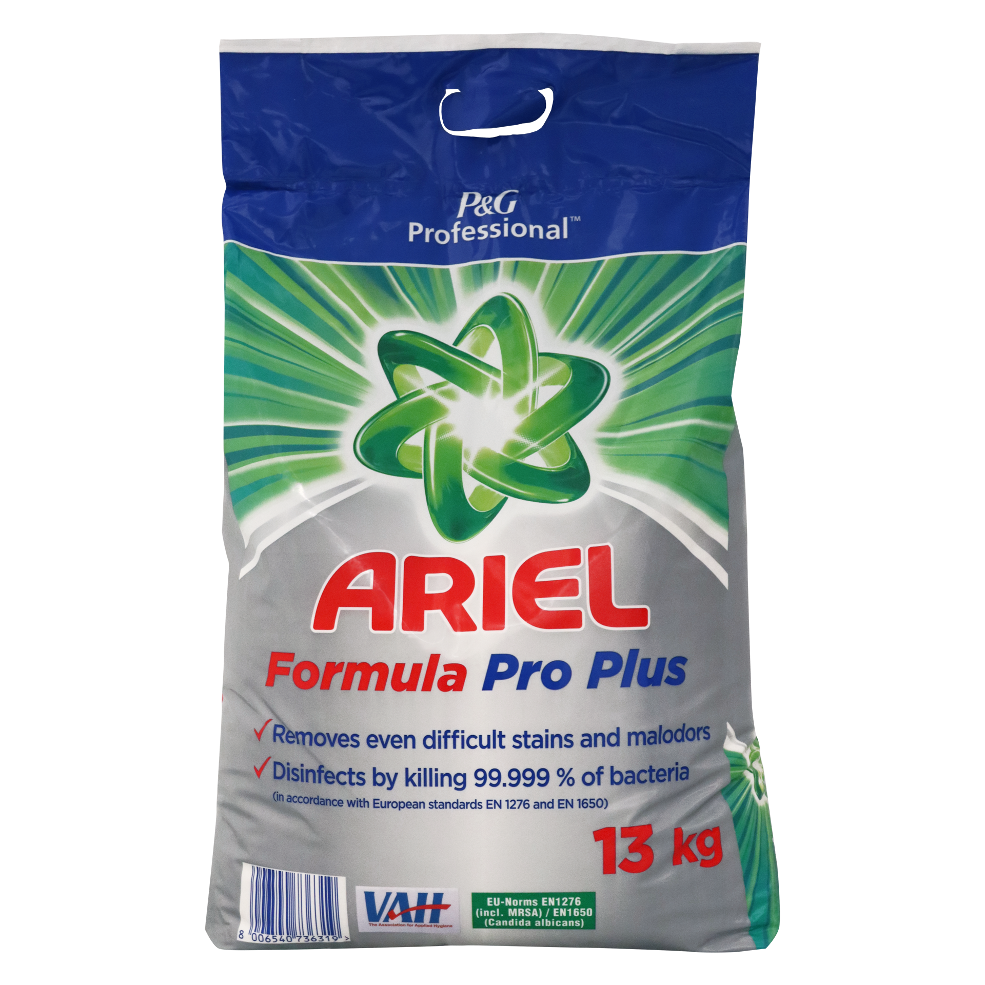 ARIEL Formula Pro Plus, Desinfektionswaschmittel, VAH-gelistet, weiß, 13 kg