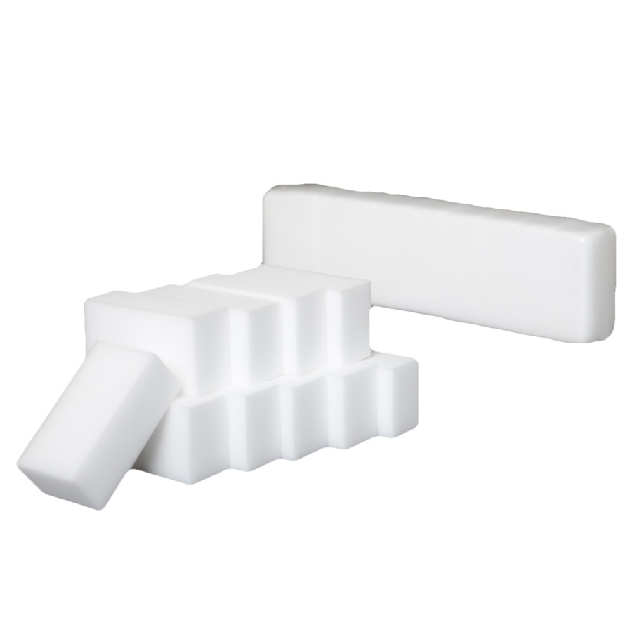 mtech mela force Melamin Radierer 6x11x4cm, weiß, 10 Stück/Packung, Fleckenradierer