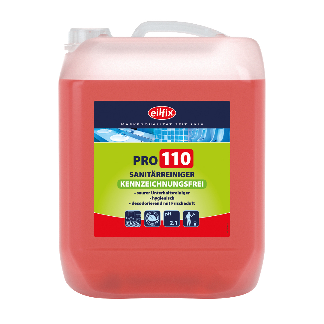 eilfix PRO110 Sanitärreiniger GREEN, kennzeichnungsfrei, 10 Liter