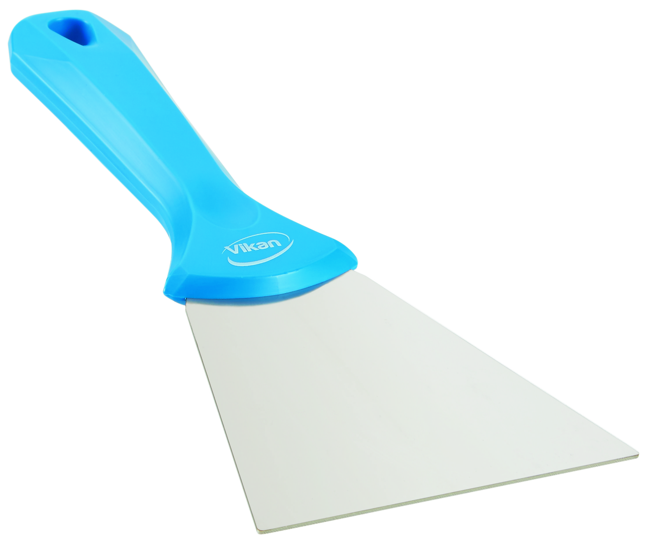 Vikan Schaber, Handmodell, Edelstahlblatt, 100 mm, blau Vikan Schaber, Handmodell, Edelstahlblatt, 100 mm, blau
