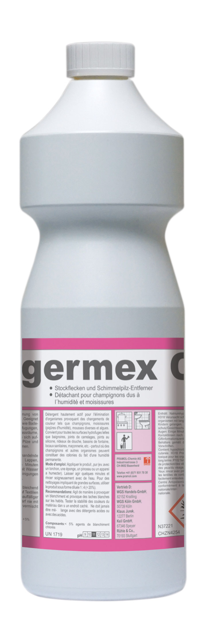 Pramol germex C Stockflecken- und, Schimmelpilzentferner, chlorhaltig, 750 ml