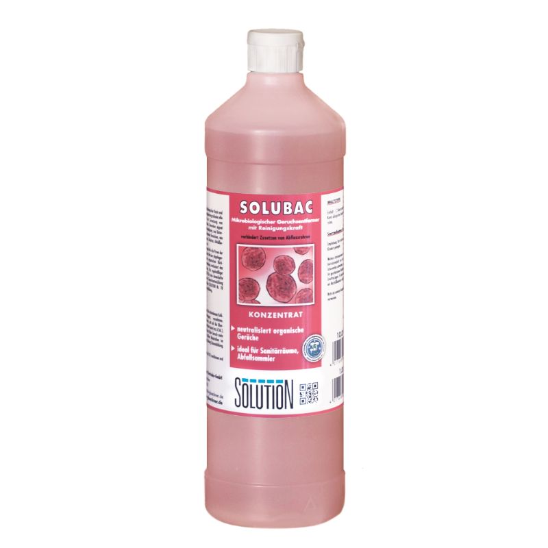 Solubac, Konzentrat, zum Wischen, Geruchskiller auf Basis von Mikroorganismen, rot, 1 Liter