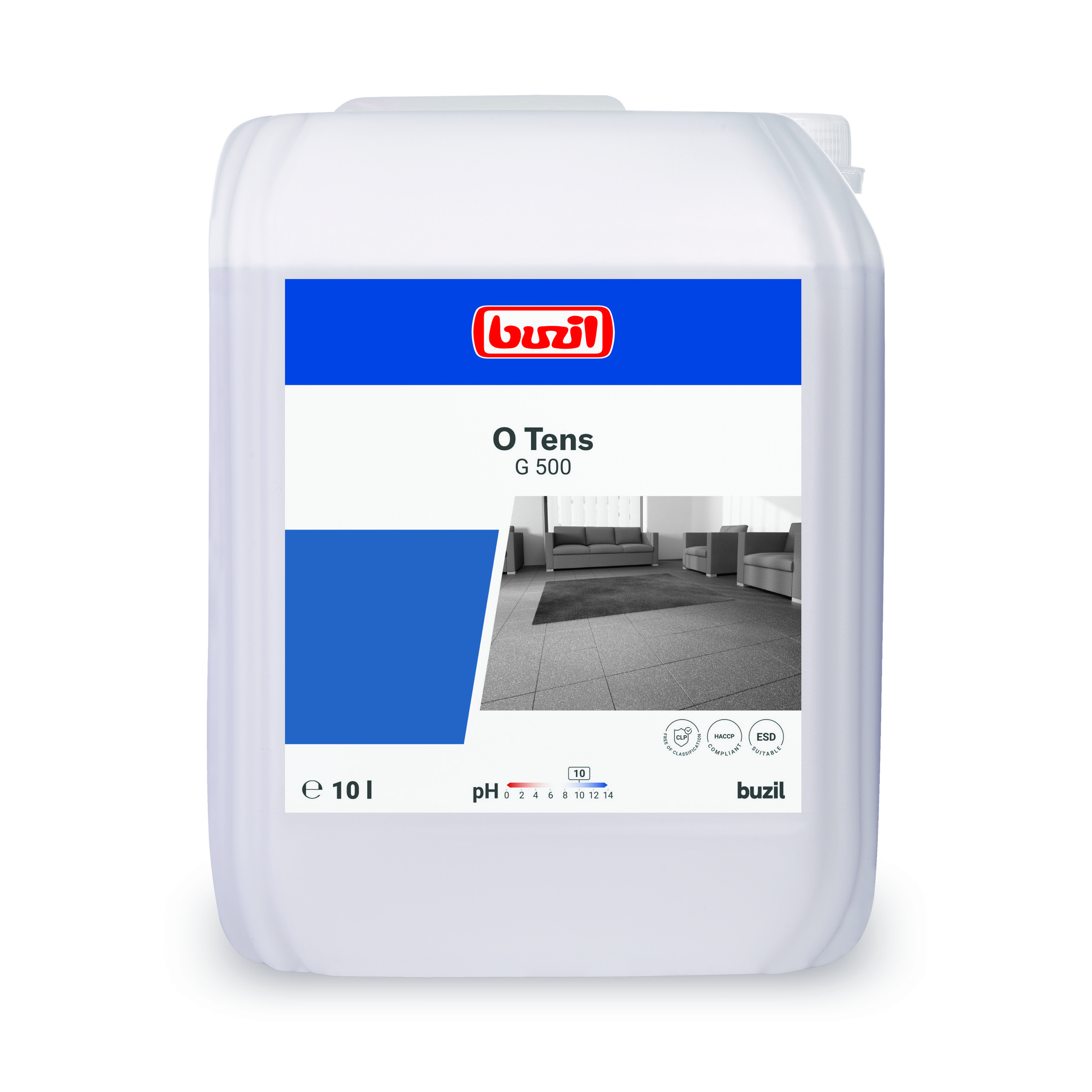 Buzil O Tens G 500, tensidfreier Universalreiniger auf Citratbasis, alkalisch, 10 Liter Kanister