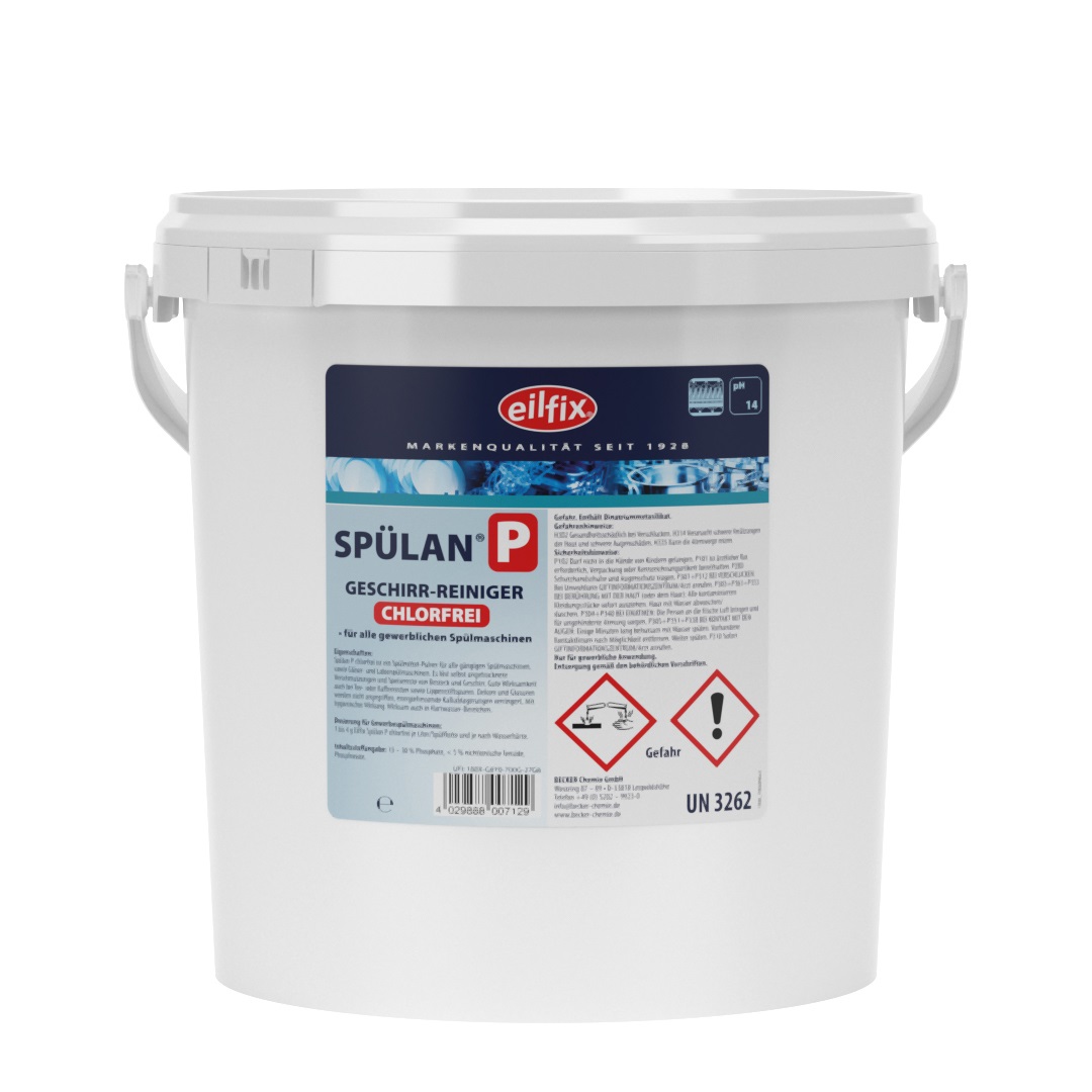 eilfix Spülan Pulver OC für Spülmaschinen, Chlorfreier Geschirrreiniger mit Sauerstoffbleiche, 5 kg