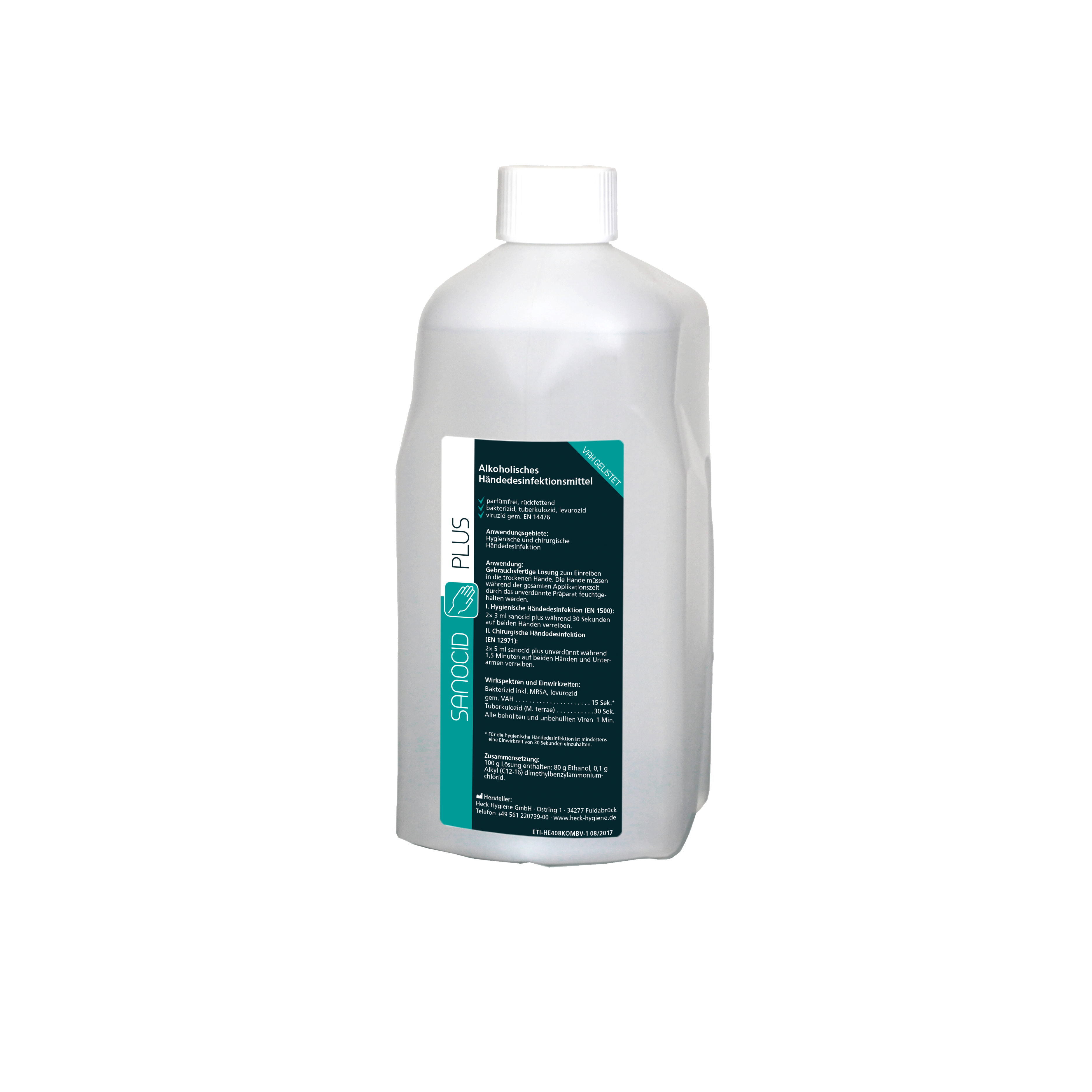 Sanocid Plus Händedesinfektion, viruzid, 1 Spenderflasche, 1 Liter