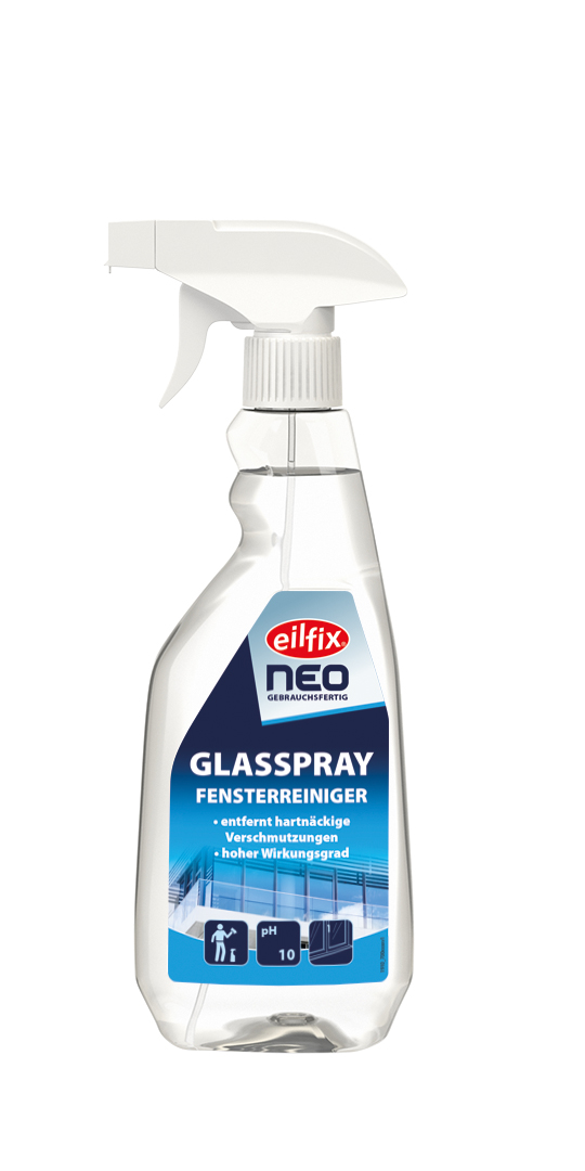 eilfix NEO Glasspray Sprühflasche, mit Schaumaufsatz, klar, 500 ml
