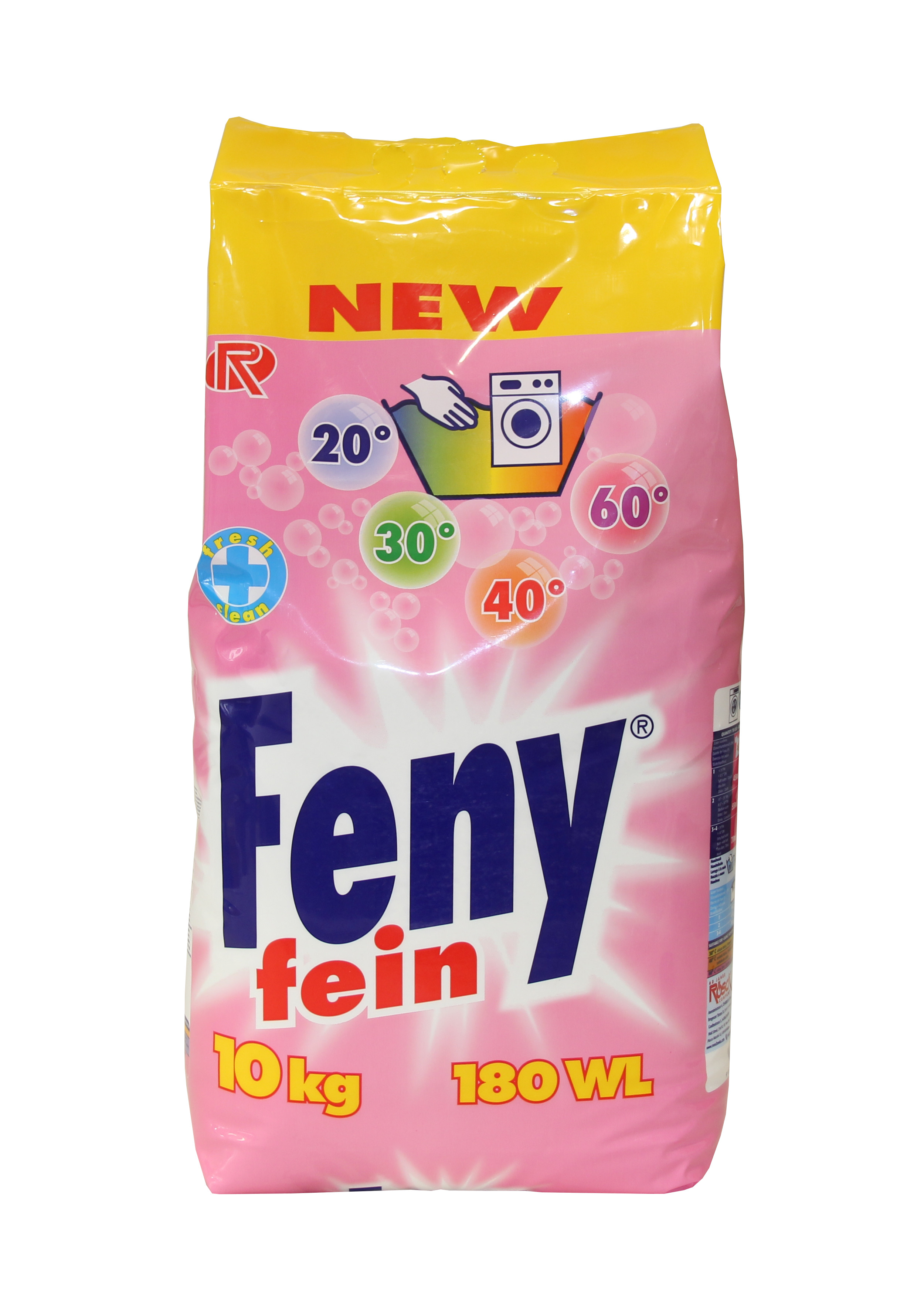 Feny Fein- und Colorwaschmittel Pulver, Für Feines und Buntes, Sack, 10 kg